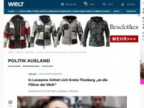 Bild zum Artikel: In Lausanne richtet sich Greta Thunberg „an die Führer der Welt“