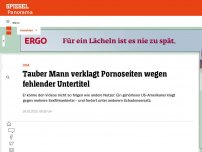 Bild zum Artikel: USA: Tauber Mann verklagt Pornhub, Redtube und YouPorn wegen fehlender Untertitel