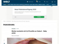 Bild zum Artikel: Mutter erscheint mit 3,2 Promille zur Geburt – Baby stirbt