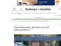 Bild zum Artikel: Landkreis Harburg: Tierschutzverein: Alle Tiere aus LPT-Labor gerettet