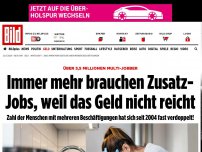 Bild zum Artikel: Über 3,5 Millionen Multi-Jobber - Mehrere Jobs, weil das Geld nicht reicht