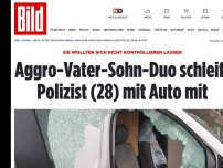 Bild zum Artikel: Aggressives Vater-Sohn-Duo - Polizist geschlagen und mit Auto mitgeschleift