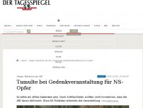 Bild zum Artikel: Tumulte bei Gedenkveranstaltung für NS-Opfer