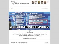 Bild zum Artikel: Kein Fake: AfD-Jugend wirbt um Mitglieder, die “gut jagen und entsorgen” können