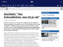 Bild zum Artikel: Auschwitz: 'Das Schrecklichste, was ich je sah'