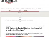 Bild zum Artikel: SPD-Spitze teils „in Händen fundamental orientierter Muslime“