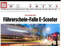 Bild zum Artikel: 245 Lappen weg - Führerschein-Falle E-Scooter