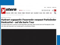 Bild zum Artikel: Behinderung im Einsatz: Hydrant zugeparkt: Feuerwehr verpasst Parksünder Denkzettel – auf die harte Tour