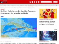 Bild zum Artikel: Stärke 7,7 - Heftiges Erdbeben in der Karibik - Tsunami-Warnung für Jamaika und Kuba