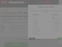 Bild zum Artikel: Feuerwehr wurde für Schaden zur Kasse gebeten