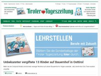 Bild zum Artikel: Unbekannter vergiftete 13 Rinder auf Bauernhof in Osttirol