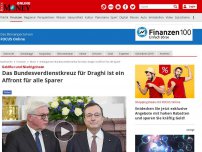 Bild zum Artikel: Geldflut und Niedrigzinsen - Das Bundesverdienstkreuz für Draghi ist ein Affront für alle Sparer