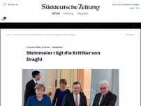 Bild zum Artikel: Geldpolitik: Steinmeier rügt die Kritiker von Draghi