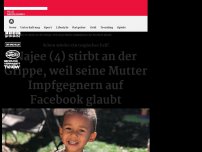 Bild zum Artikel: Mutter glaubte Impfgegnern