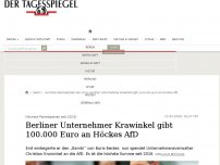 Bild zum Artikel: Berliner Unternehmer gibt 100.000 Euro an Höckes AfD