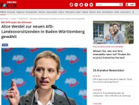Bild zum Artikel: Mit 54 Prozent der Stimmen - Alice Weidel zur neuen AfD-Landesvorsitzenden in Baden-Württemberg gewählt