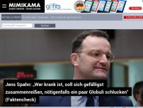 Bild zum Artikel: Jens Spahn: „Wer krank ist, soll sich gefälligst zusammenreißen, nötigenfalls ein paar Globuli schlucken“ (Faktencheck)