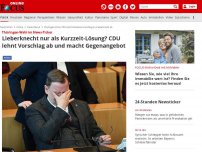 Bild zum Artikel: Thüringen-Wahl im News-Ticker - Ramelow schlägt CDU-Kandidatin vor: CDU reagiert verhalten, Grüne gespalten
