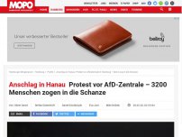 Bild zum Artikel: Anschlag in Hanau: Protest vor AfD-Zentrale – 3100 Menschen zogen in die Schanze
