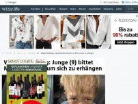 Bild zum Artikel: Wegen Mobbing: Junge (9) bittet Mutter um Seil, um sich zu erhängen