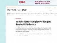 Bild zum Artikel: Paragraf 217: Bundesverfassungsgericht kippt Sterbehilfe-Gesetz