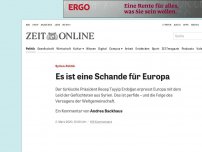 Bild zum Artikel: Syrien-Politik: Es ist eine Schande für Europa