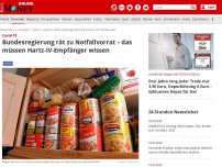 Bild zum Artikel: Covid-19 - Bundesregierung rät zu Notfallvorrat – das müssen Hartz-IV-Empfänger wissen