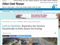 Bild zum Artikel: Unfallgefahr: Fahrbahn auf der Inneren Kanalstraße in Köln abgesackt