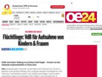 Bild zum Artikel: Flüchtlinge: VdB für Aufnahme von Kindern & Frauen