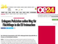 Bild zum Artikel: Erdogans Polizisten sollen Weg für Flüchtlinge in die EU freimachen