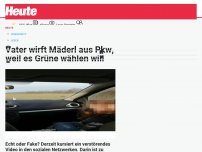 Bild zum Artikel: Vater wirft Mäderl aus Pkw, weil es Grüne wählen will