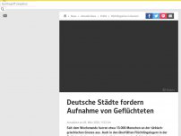 Bild zum Artikel: Flüchtlinge in Not: Mehrere deutsche Städte setzen Bundesregierung unter Druck