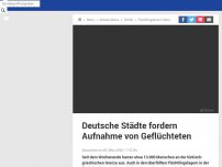 Bild zum Artikel: Flüchtlinge in Not: Mehrere deutsche Städte setzen Bundesregierung unter Druck