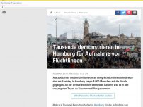 Bild zum Artikel: Tausende demonstrieren in Hamburg für Aufnahme von Flüchtlingen