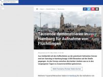 Bild zum Artikel: Tausende demonstrieren in Hamburg für Aufnahme von Flüchtlingen