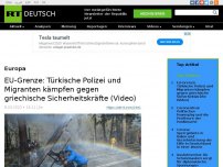 Bild zum Artikel: Türkische Polizei und Migranten kämpfen gegen griechische Grenzschützer (Video)