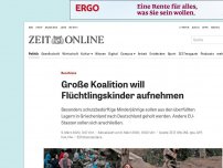 Bild zum Artikel: Koalitionsausschuss: Regierung will Flüchtlingskinder aufnehmen