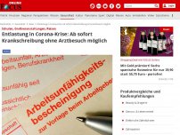 Bild zum Artikel: Entlastung in Corona-Krise: Ab sofort Krankschreibung ohne Arztbesuch möglich