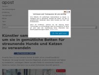 Bild zum Artikel: Künstler sammelt alte Reifen, um sie in gemütliche Betten für streunende Hunde und Katzen zu verwandeln