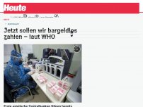 Bild zum Artikel: Corona: WHO empfiehlt bargeldloses Bezahlen