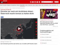 Bild zum Artikel: Einreise nur noch mit ärztlichem Attest - Österreich macht Grenze zu Italien dicht