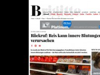 Bild zum Artikel: Rückruf: Reis kann innere Blutungen verursachen