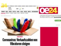 Bild zum Artikel: Coronavirus: Verkaufszahlen von Vibratoren steigen