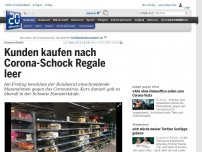 Bild zum Artikel: Hamsterkäufe: Kunden kaufen nach Corona-Schock Regale leer