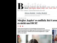 Bild zum Artikel: Nörgler, kapier' es endlich: Bei Corona geht es nicht um DICH!