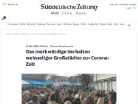 Bild zum Artikel: Foto vom Viktualienmarkt: Das merkwürdige Verhalten weinseliger Großstädter zur Coronazeit