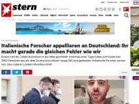 Bild zum Artikel: Corona-Pandemie: Italienische Forscher appellieren an Deutschland: Ihr macht gerade die gleichen Fehler wie wir