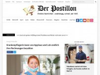 Bild zum Artikel: Krankenpflegerin kann von Applaus und Lob endlich ihre Rechnungen bezahlen