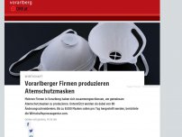 Bild zum Artikel: Vorarlberger Firmen produzieren Atemschutzmasken