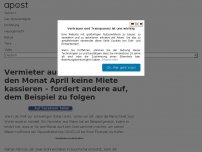 Bild zum Artikel: Vermieter aus Maine wird für den Monat April keine Miete kassieren - fordert andere auf, dem Beispiel zu folgen